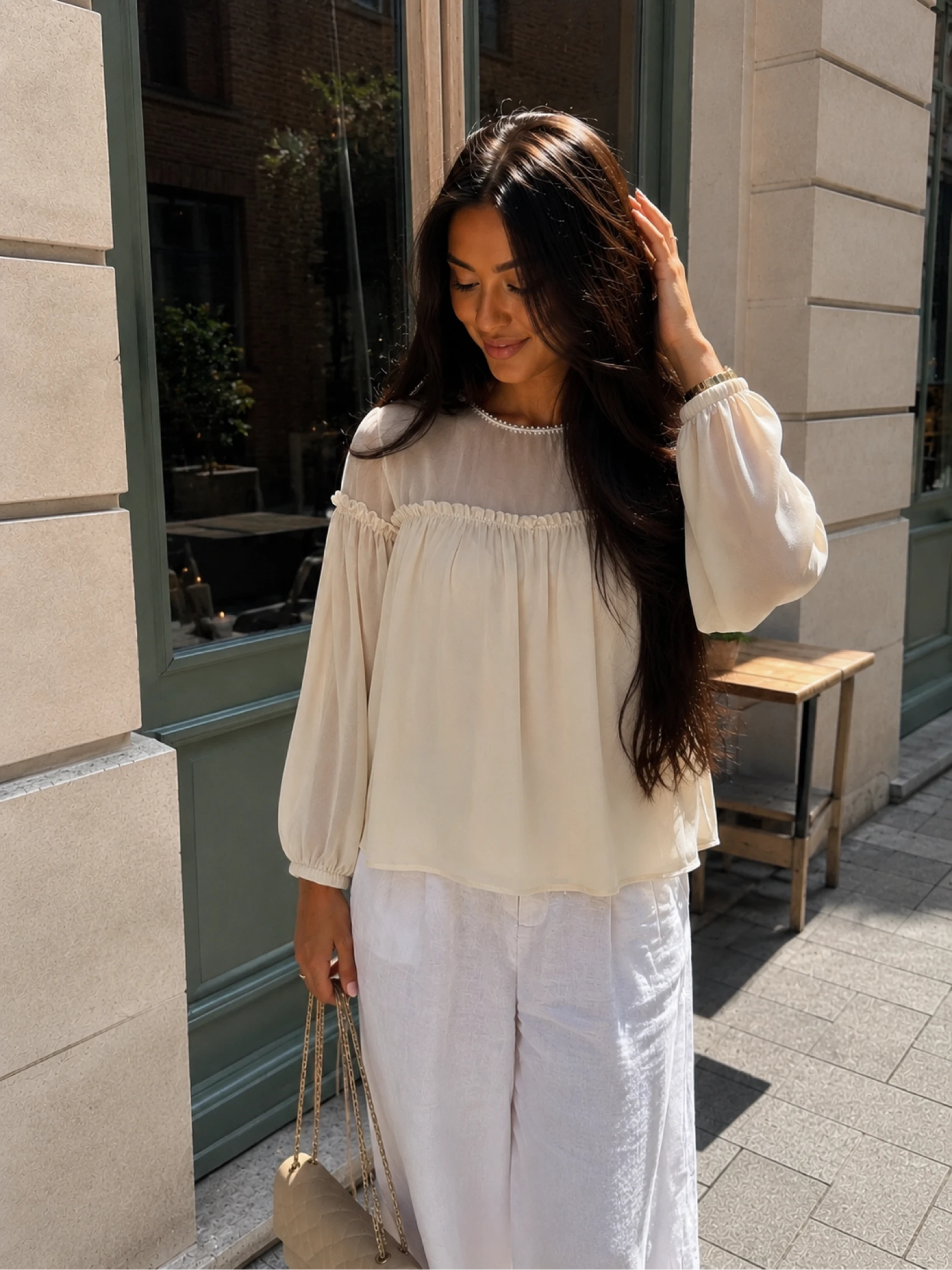 Blouse Claudie Pierlot écrue – Taille 38 – photo 2